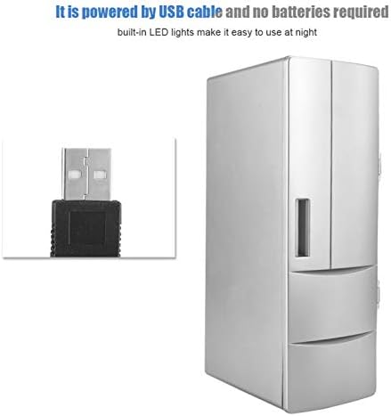 Tanke Mini Frideg Taşınabilir USB Mini buzdolabı Dondurucu buzdolabı soğutucu ve ısıtıcı için Ev Ofis Araba Tekne, 4. 92x3.