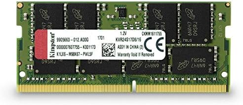 Kingston Teknolojisi (KVR24S17D8/16) ValueRAM 16 GB 2400 MHz DDR4 ECC Olmayan CL17 SODIMM 2Rx8