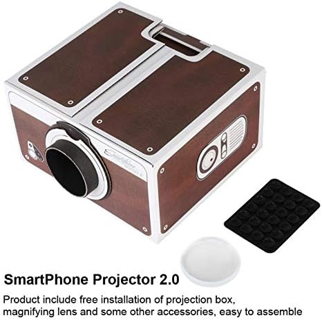 Ciglow Karton Projektör Mini DIY Taşınabilir Projektör Smartphone Projektör Ustaca Oyuncak Projektör Çocuklar için Kolay Kullanım