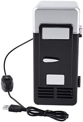 FECAMOS Mini USB Buzdolabı, USB Buzdolabı Kullanımı kolay Taşınabilir Buzdolabı Taşınabilir Ofis Ev için(Siyah)