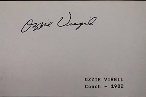 Ozzie Virgil Padres Antrenörü 1982 İmzalı 3x5 İmzalı İndeks Kartı JSA 17D-MLB Kesim İmzaları