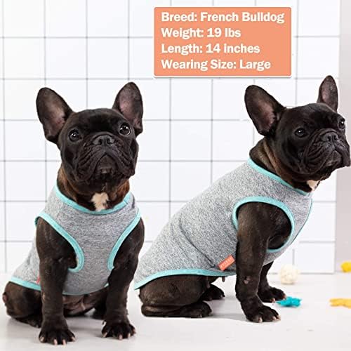 KYEESE 2 Paket Köpek Gömlek Hızlı Kuru Yumuşak Sıkı Köpek T-Shirt Yansıtıcı Etiket ile Tank Top Kolsuz Yelek Köpek Giysileri