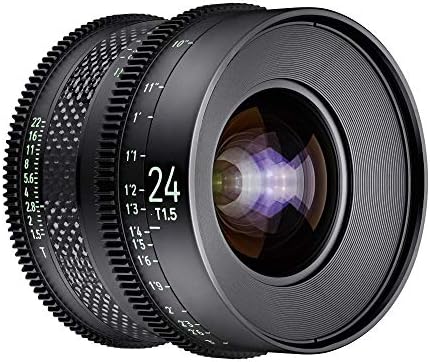 Rokinon CFX24-PL XEEN Cf 24mm T1.5 Pro Sinema Lens ile Karbon Fiber İnşaat ve Aydınlık İşaretler için ARRI PL Montaj, Siyah,