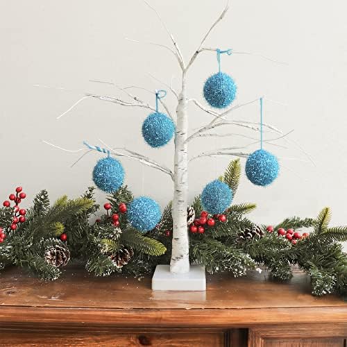 LimBridge Noel Ağacı Süsler, 6 Adet Örme Sparkle Glitter Bling Noel Top Süslemeleri, Noel Dekor Tatil Dekor için, pırıltılı