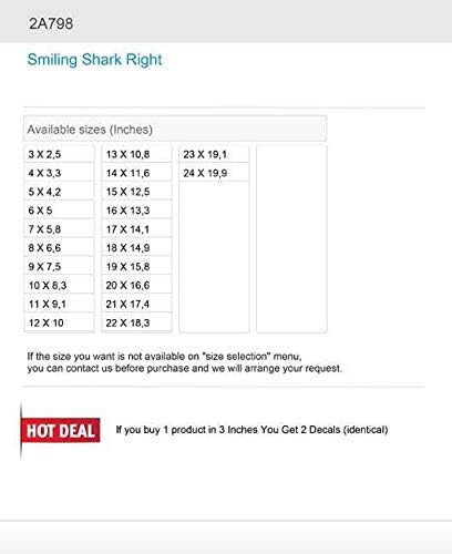 Çıkartma Etiket Gülümseyen Köpekbalığı Sağ 24 X 19,9