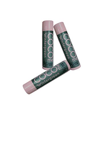 CocoMe Organik Wintergreen Dudak Kremi. Yetişkinler ve Çocuklar için Nemlendirici ve Koruyucu Dudak Onarımı - 3 Paket Organik