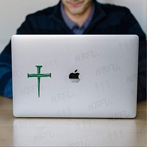 NBFU Çıkartmaları Tırnak Çapraz Hıristiyan İsa 1 (Yeşil) (2 Set) Premium Su Geçirmez Vinil süslü çıkartmalar dizüstü telefon
