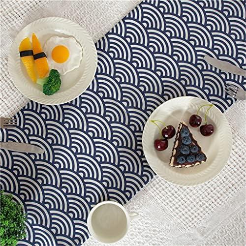 JYDQM Japon Tarzı Masa Koşucu için Püsküller ile yemek masası Keten Pamuk Masa Örtüsü Ev Dekor Geometrik Izgara Masa Bayrağı