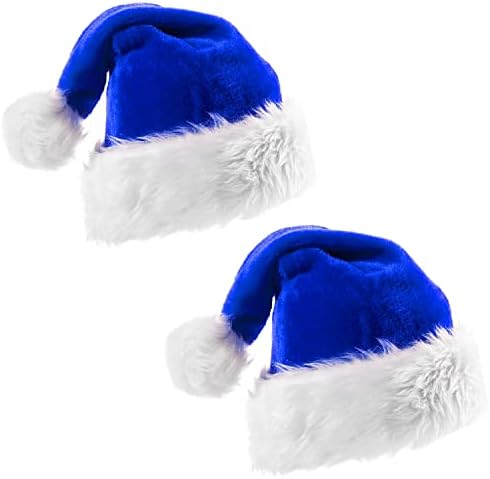 Yetişkinler için Kederwa Santa Şapka, Mavi Christma Şapkaları