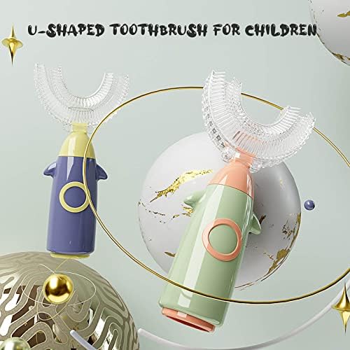 Fpoqbod Çocuklar U - Şekilli Diş Fırçası, roket Şekilli Manuel Diş Fırçası Ağız Temizleme Araçları için Çocuk Eğitim Diş Temizleme