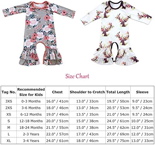 Yenidoğan Bebek Yürüyor Kız Buz Fırfır Hem Tulum Romper Uzun Kollu Bodysuit Playwear Noel Pijama Kıyafet Giyim
