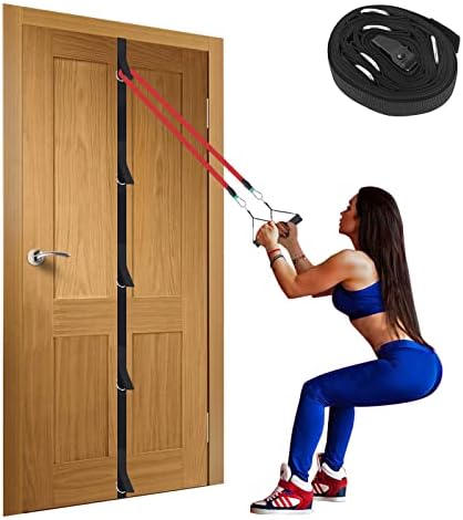 Kapı Ankraj Kayışı Direnç Bantları Seti, Çok Noktalı Kapı Ankraj Egzersiz Bantları Seti, 150 lbs'ye kadar İstiflenebilir 5