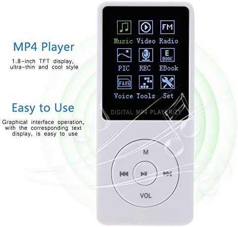 Taşınabilir MP4 Çalar, TFT Renkli Ekran HiFi Müzik MP3 Çalar Dahili Mikrofon ile Uyumlu Windows98 / ME / 2000 / XP 2000 / XP