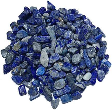 CHIC & TNK 100G 5-7Mm Doğal Mavi Lapis Lazuli Kuvars Kristal Cilalı Çakıl Numune Taşlar ve Mineraller Balık Tankı, 100g 5-7mm