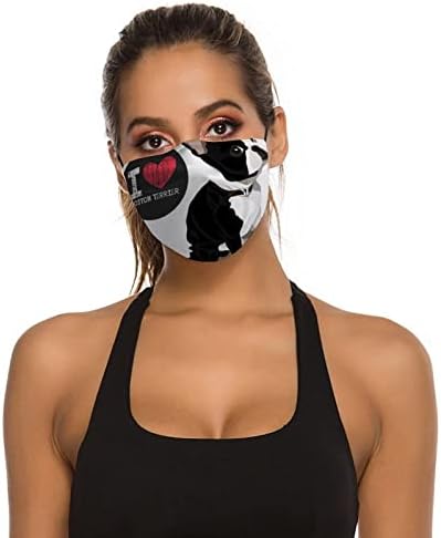 Yüz maskeleri siyah ve beyaz köpek yeniden kullanılabilir toz geçirmez yüz maskesi yetişkin erkekler kadınlar için 1 ADET