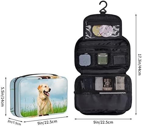 Sevimli Labrador Köpek Tuvalet Çanta Asılı İşlevli Kozmetik Durumda Taşınabilir Makyaj Kılıfı İle Kanca Asılı Seyahat Tuvalet