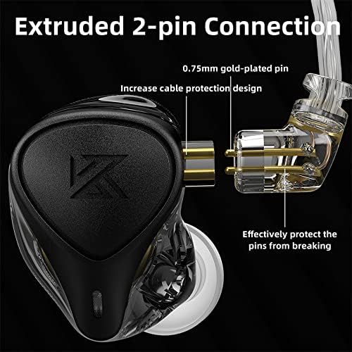 KZ ZEX Pro Kablolu Kulaklık Elektrostatik + Dinamik + Dengeli Kulaklık Oyun Hibrid Kulaklık Kulaklık L Şekilli 3.5 mm Jack