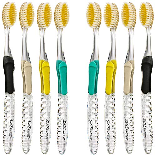 Solodent Diş Fırçası Hassas Dişler ve Diş Etleri için Ultra Yumuşak, Gümüş ve Altın (8'li Paket) Renkler Değişebilir