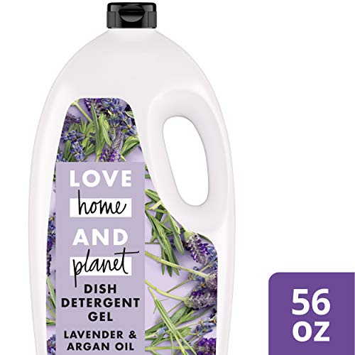 Love Home ve Planet Bulaşık Deterjanı, Jel Lavanta ve Argan Yağı, 56 oz
