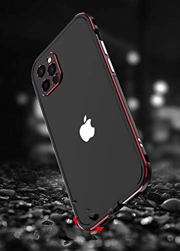 HENGHUI Kılıf ile Uyumlu iPhone 12 Pro Max Tampon Olgu ile Kamera Lens Koruyucu Metal Çerçeve Kapak Alüminyum Alaşım Durumda