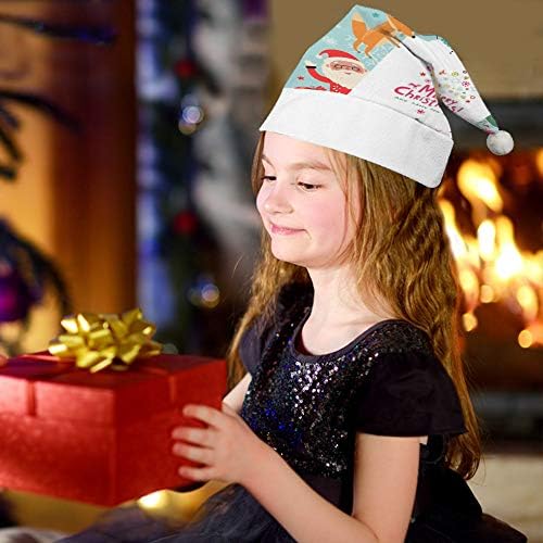 GORYJ Noel Şapka Kısa Peluş Noel Sevimli Hayvanlar Yumuşak Rahat Santa Şapka Tatil Parti Elbise için Uygun 19.7x13. 8 inç