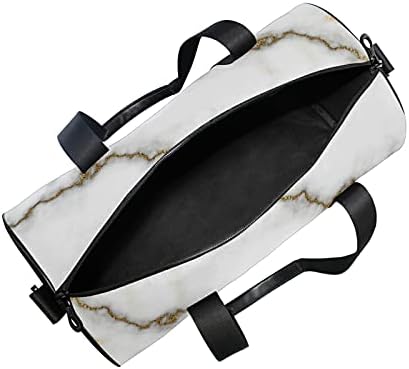 Spor çantası spor spor çantası Haftasonu Çanta Tote Altın Beyaz Çizgili Seyahat Egzersiz Çantası Omuz sırt çantası Kadın Erkek