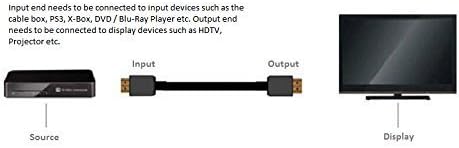 Ethernet ile 8ft (2.4 M) Yüksek Hızlı HDMI Kablosu Erkek-Erkek Siyah (8 Feet / 2.4 Metre) 4K 30Hz, 3D, 1080p ve Ses Dönüşünü