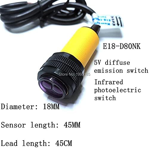 5 ADET / GRUP E18-D80NK Ayarlanabilir Kızılötesi Sensör Anahtarı 3-80 cm Kızılötesi Engellerden Kaçınma Dağınık Reflectio Fotoelektrik