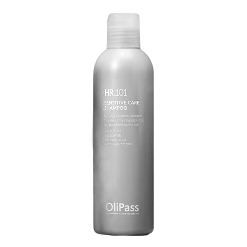 [Olıpass] Kuru/Yağlı Saçlar için Kore Günlük Hafif Temizleyici ve Besleyici Şampuan-HR. 101 Hassas Bakım Şampuanı 8.45 Oz Sülfatsız,