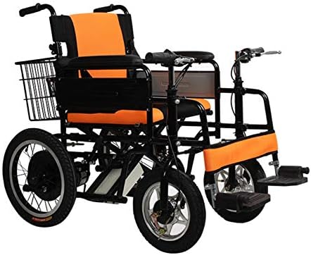 Elektrikli Tekerlekli Sandalye, Engelli Yaşlı Adam için Katlanabilir Hafif Yürüyüş Çerçevesi Pil ALGFree ile Dört Tur Elektrikli