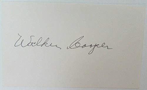 Walker Cooper St. Louis Cardinals 8X All Star İmzalı İndeks Kartı d. 1991 149647-MLB Kesim İmzaları