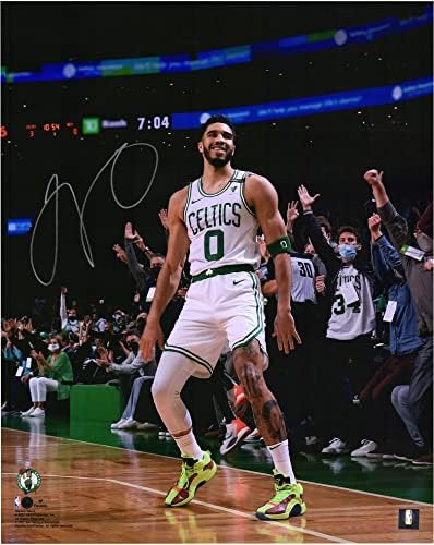 Jayson Tatum Boston Celtics İmzalı 16 x 20 Kutlama Fotoğrafı-İmzalı NBA Fotoğrafları