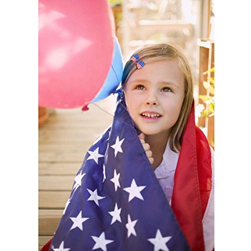 LUOEM 10-Pack Amerikan Bayrağı çocuk saç yay Bebek Kız İlmek saç yay çocuklar İlmek Saç Tokaları