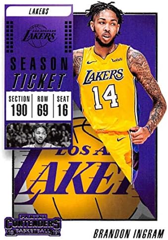 2018-19 Panini Yarışmacıları Sezon Bileti 40 Brandon Ingram Los Angeles Lakers NBA Basketbol Ticaret Kartı