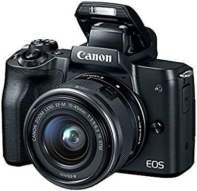 Canon EOS M50 Aynasız Fotoğraf Makinesi w / 15-45mm ( Siyah) + 32GB + K&M Essential Fotoğraf Paketi