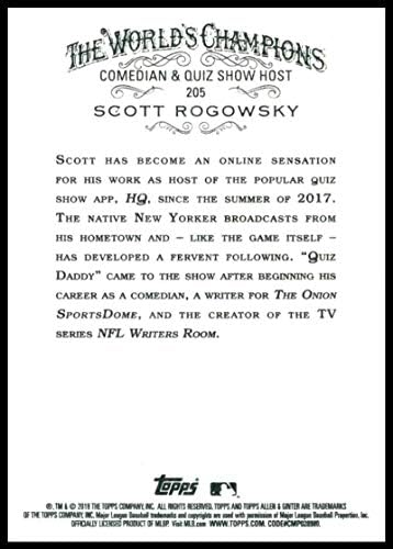 2018 Allen ve Ginter 205 Scott Rogowsky Komedyen Kartı-GOTBASEBALLCARDS