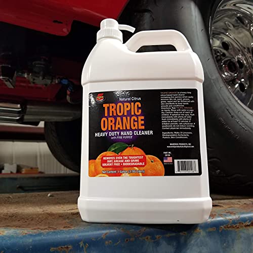 Force 5 Tropic Orange İnce Pomzalı Ağır Hizmet Tipi El Temizleyicisi. Endüstriyel El Temizleyici, Pomza Pompa Şişesi ile 1