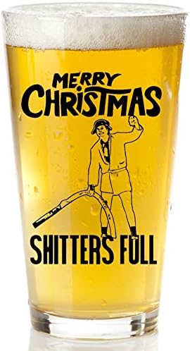 Shitters Tam Bira Bardağı-Erkekler Ve Kadınlar İçin Noel Tatili Komik Kupa-16oz Bira Bardağı