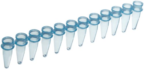 BrandTech 781284 Plastik 0.2 mL PCR 12 Tüplü Şerit, Mavi (125'li Paket)
