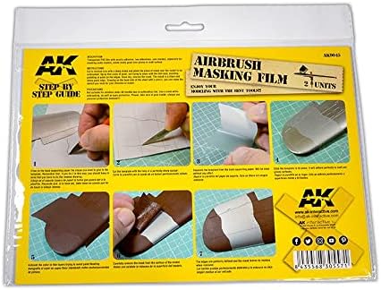 AK-İnteraktif Airbrush Maskeleme Filmi (2 Adet A4 Boyutunda) - Model Oluşturma Boyaları ve Araçları 9045