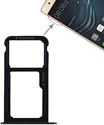 CHENZHIQIANG Cep Telefonu Tamir Parçaları Yedek SIM Kart Tepsi + SIM Kart Tepsi/Micro SD Kart ıçin Huawei P9 Lite(Siyah) (Renk: