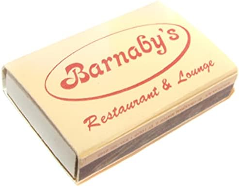 Barnaby's Restaurant & Lounge Reklam Ahşap Kibrit Kutusu-Doylestown, PA