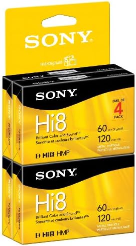 Sony Hi8 Video Kamera 8mm Kasetler 120 Dakika (4'lü Paket) (Üretici tarafından Üretilmiyor)