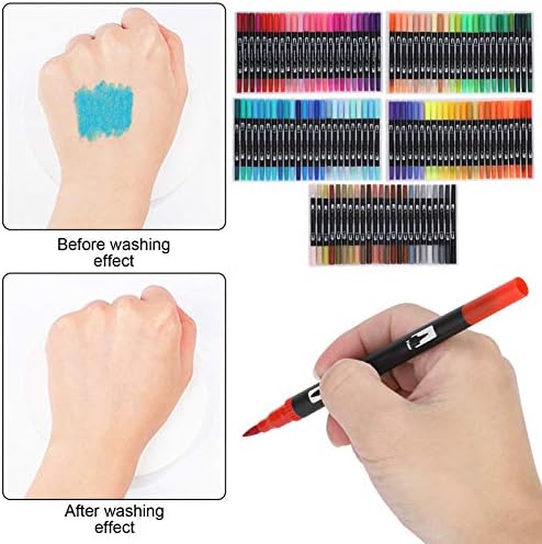FASJ Sanat Malzemeleri, toksik Olmayan Ayarlanabilir Kalınlıkları ve Şekiller İpucu Suluboya Fırçası Kalemler Boyama Kaligrafi