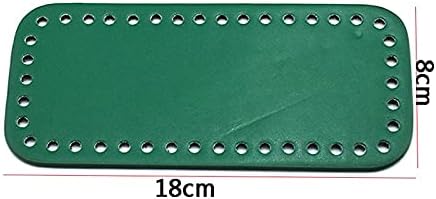 SSMDYLYM 18x8 cm Alt Örgü Çanta PU Patent Deri Çanta Aksesuarları Dikdörtgen Alt Delikli DIY Tığ Çanta Alt (Renk: A)