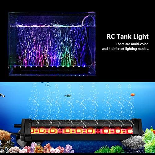 Balık tankı kabarcık ışık IP68 su geçirmez akvaryum dalgıç ışık sualtı LED lamba renk değiştirme ışıkları Bar kablosuz uzaktan