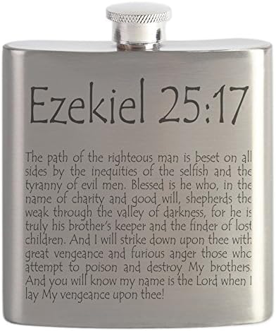 CafePress Hezekiel2517 Alıntı Flask Paslanmaz Çelik Flask, 6oz İçme Şişesi