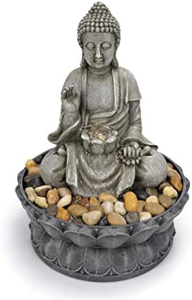Sıcak Bahçe Buda Çeşmesi Masa Üstü Su Çeşmesi-Oturan Buda Masa Üstü Su Çeşmesi Zen Çeşmesi