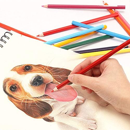 Kroki Renkli Kalemler, Altıgen-Sanat Boyama Çizim Kalemler için Yetişkin Boyama Kitabı (Renkli Kalemler 72 Renk)