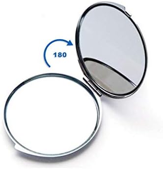 Polka dots Kompakt Ayna Taşınabilir Çift Taraflı Paslanmaz Çelik Yüksek Sertlik ve Doku Yuvarlak Seyahat makyaj aynası